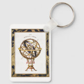 ヴィンテージ天文学、人工球体または肘状球体 キーホルダー (裏面)