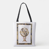 ヴィンテージ天文学、人工球体または肘状球体 トートバッグ (裏面)