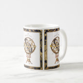 ヴィンテージ天文学、人工、または補助球 コーヒーマグカップ (正面右)