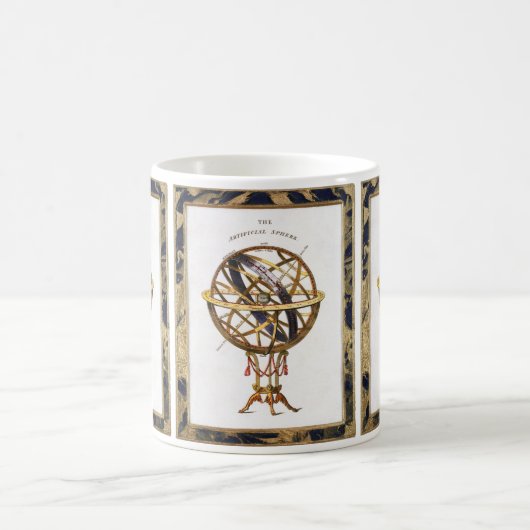 ヴィンテージ天文学、人工、または補助球 コーヒーマグカップ (中央)