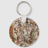 ヴィンテージ天文学，南の空の星座 キーホルダー (正面)