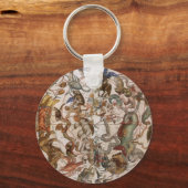 ヴィンテージ天文学，南の空の星座 キーホルダー (正面)