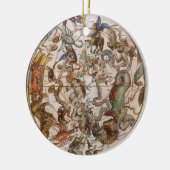 ヴィンテージ天文学、南空の星座 セラミックオーナメント (左)