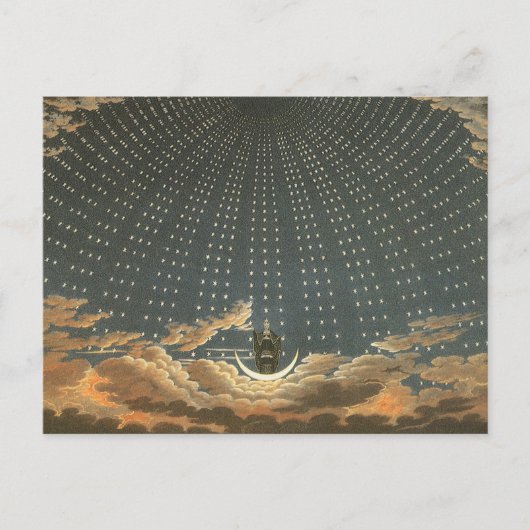 ヴィンテージ天文学、夜の女王 ポストカード (正面)