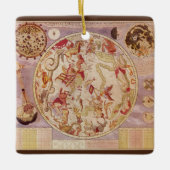 ヴィンテージ天文学、天球地図by Carel Allard セラミックオーナメント (正面)