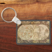 ヴィンテージ天文学，天球平面図一覧 キーホルダー (裏面)