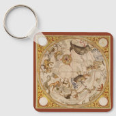 ヴィンテージ天文学，天球星星図 キーホルダー (正面)