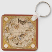 ヴィンテージ天文学，天球星星図 キーホルダー (裏面)