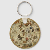 ヴィンテージ天文学,天空地図スターチャート キーホルダー (正面)