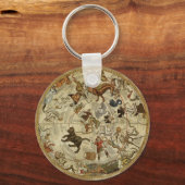 ヴィンテージ天文学,天空地図スターチャート キーホルダー (正面)