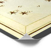 ヴィンテージ天文学、星座の星図 ポスター (角)