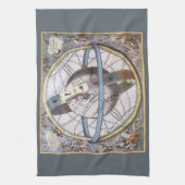 ヴィンテージ天文学、Andreas Cellarius著 キッチンタオル (縦)