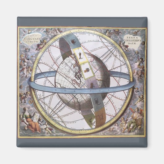 ヴィンテージ天文学、Andreas Cellarius著 マグネット (正面)