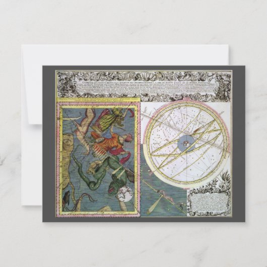 ヴィンテージ天文学、Matthaeus Seutterによる彗星パス (正面)