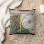 ヴィンテージ天文学、Matthaeus Seutterによる彗星パス クッション (ブランケット)