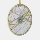 ヴィンテージ天文学、Matthaeus Seutterによる彗星パス セラミックオーナメント (右)