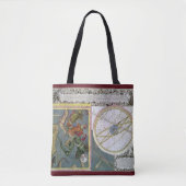 ヴィンテージ天文学、Matthaeus Seutterによる彗星パス トートバッグ (正面)