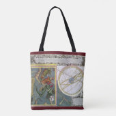 ヴィンテージ天文学、Matthaeus Seutterによる彗星パス トートバッグ (裏面)