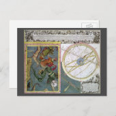 ヴィンテージ天文学、Matthaeus Seutterによる彗星パス ポストカード (正面/裏面)