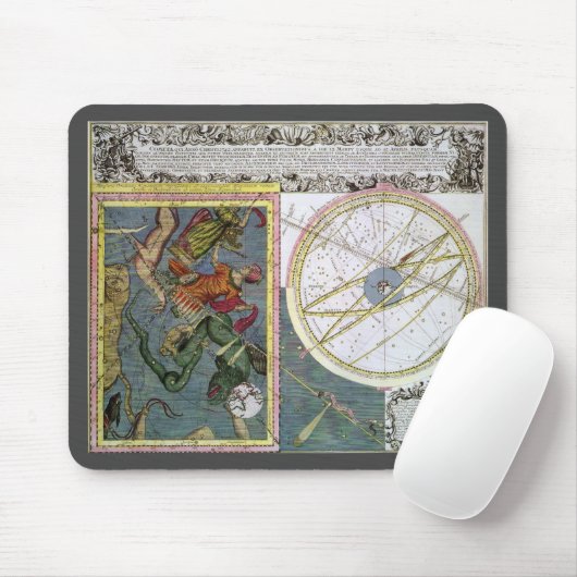 ヴィンテージ天文学、Matthaeus Seutterによる彗星パス マウスパッド (マウス)