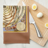 ヴィンテージ天文軌道惑星、アンドレアス・セラリウス キッチンタオル (四つ折り)