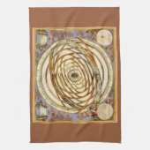 ヴィンテージ天文軌道惑星、アンドレアス・セラリウス キッチンタオル (縦)