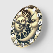 ヴィンテージ天日月 ラウンド壁時計 (傾斜)