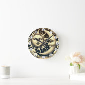 ヴィンテージ天日月 ラウンド壁時計 (ホーム)