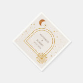 ヴィンテージ天星ムーン結婚ズ・ナプキン スタンダードカクテルナプキン (角)