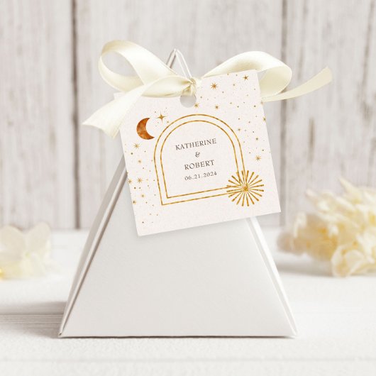 ヴィンテージ天星ムーン結婚ズ・ナプキン フェイバータグ