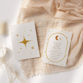 ヴィンテージ天月の星が日付を保存 招待状