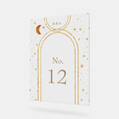 ヴィンテージ天月の星テーブル番号 アクリルサイン (傾斜)