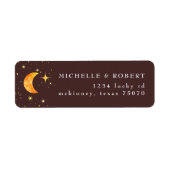 ヴィンテージ天月スターズ差出人住所ラベル ラベル (正面)