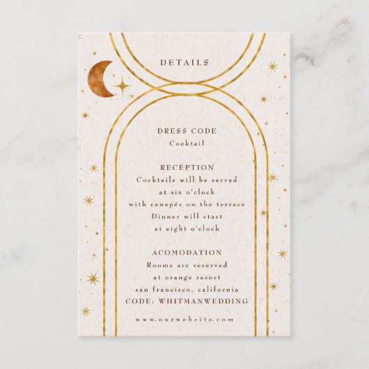 ヴィンテージ天月結婚星詳細 エンクロージャーカード (正面)