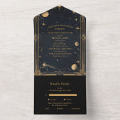 ヴィンテージ天月結婚星 オールインワン招待状 (内側)