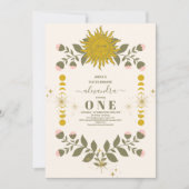 ヴィンテージ天植物第1誕生日 招待状 (正面)