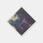 ヴィンテージ天測世界地図(1) スタンダードカクテルナプキン (角)