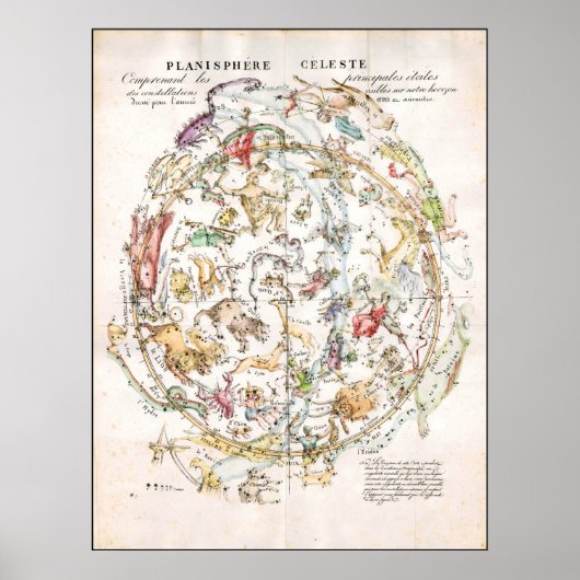 ヴィンテージ天測図 ポスター (正面)