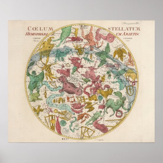 ヴィンテージ天測図 ポスター (正面)