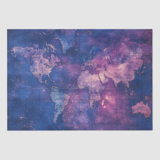 ヴィンテージ天球世界地図(10) 薄葉紙 (正面)