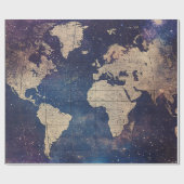 ヴィンテージ天球世界地図(11) ラッピングペーパー (フラット)