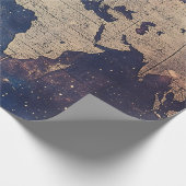 ヴィンテージ天球世界地図(11) ラッピングペーパー (角)