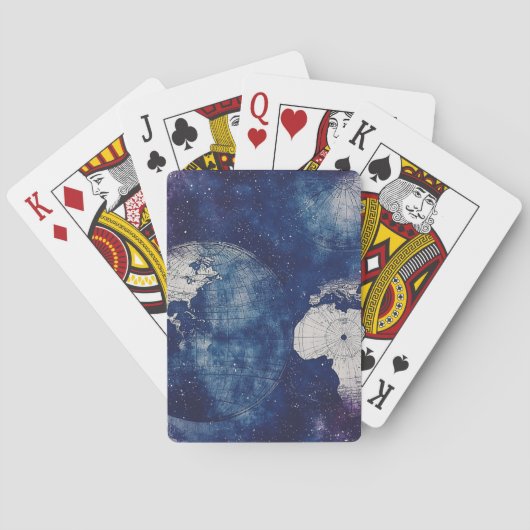 ヴィンテージ天球世界地図(2) トランプ (裏面)