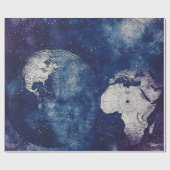 ヴィンテージ天球世界地図(2) ラッピングペーパー (フラット)