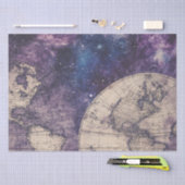 ヴィンテージ天球世界地図(3) 薄葉紙 (クラフト)