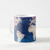 ヴィンテージ天球世界地図(4) コーヒーマグカップ (正面左)