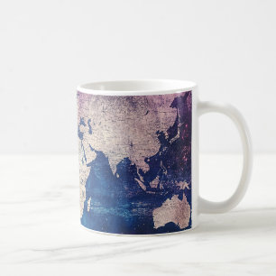 ヴィンテージ天球世界地図(4) コーヒーマグカップ