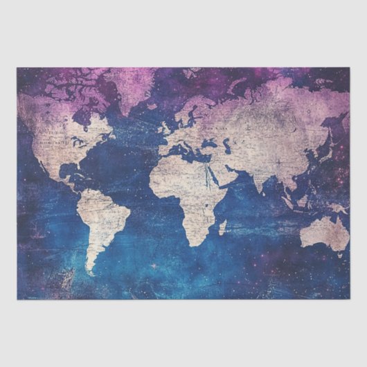 ヴィンテージ天球世界地図(4) 薄葉紙 (正面)