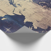 ヴィンテージ天球世界地図(7) ラッピングペーパー (角)