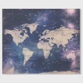 ヴィンテージ天球世界地図(8) ラッピングペーパー (フラット)